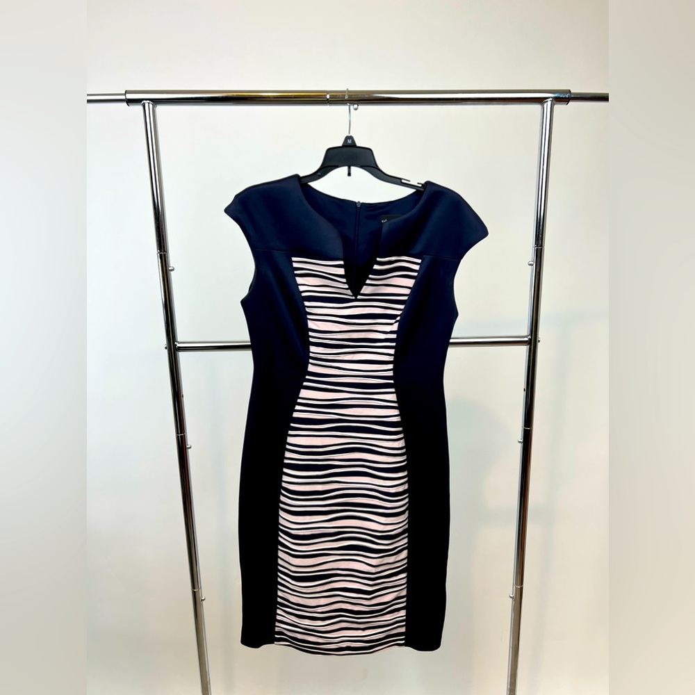 Connected Apparel Navy Dress